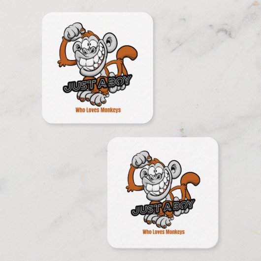 少年に過ぎない猿 スクエア名刺 (正面/裏面)