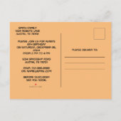 少年のおもしろいバースデーパーティ招待状#2 インビテーションポストカード (裏面)