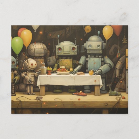 少年のおもしろいバースデーパーティ招待状#2 インビテーションポストカード (正面)