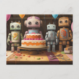 少年のおもしろいバースデーパーティ招待状#4 インビテーションポストカード