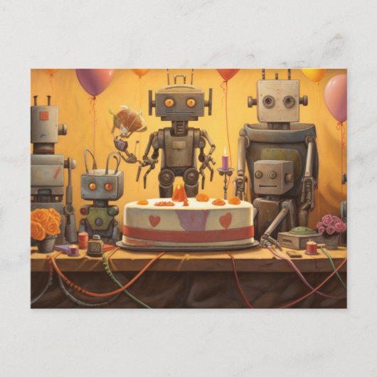 少年のおもしろい誕生日パーティーへの招待#13 インビテーションポストカード (正面)