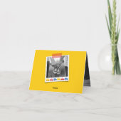 少年のおもちゃ輸送おもしろい&かわいい赤い車の青いドット サンキューカード (裏面)