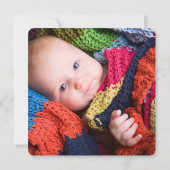 少年のおもちゃ輸送ベビー写真誕生発表 案内状 (裏面)