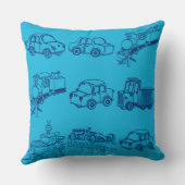 少年のために列車と車 クッション (裏面)