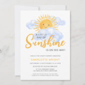 少年のためのささやかな太陽のベビーシャワー 招待状 (正面)