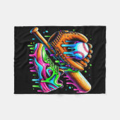 少年のためのアイスクリームドリップ物を販売Toddler K フリースブランケット (正面(横))