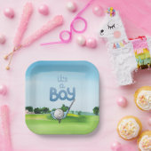 少年のためのゴルフベビーシャワー ペーパープレート (パーティー)