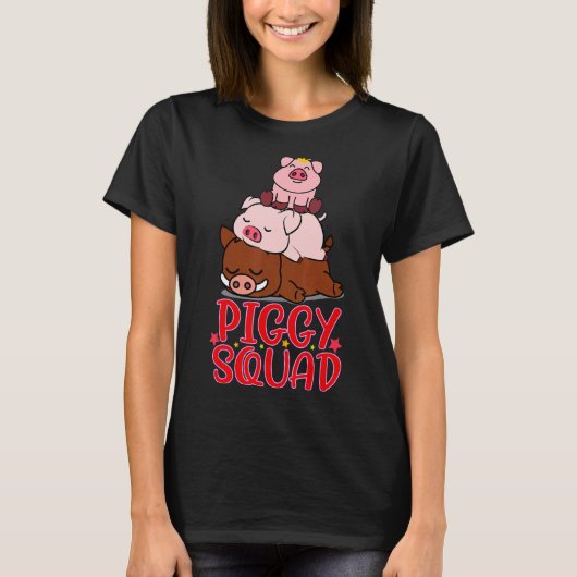 少年のためのピギースクワッドブタ Tシャツ (正面)