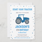 少年のためのファームテーマパーティーカード 招待状 (正面)