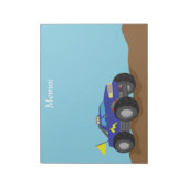 少年のためのレーシングブルーモンスタートラック ノートパッド (回転)