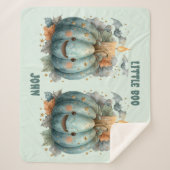 少年のための小さなブーのカボチャ シェルパブランケット (正面)