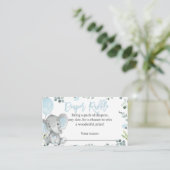 少年のための象おむつラッフルカード エンクロージャーカード (スタンド正面)