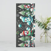 少年のためのChalkboard Snowballのクリスマスカードと戦う シーズンカード (スタンド正面)