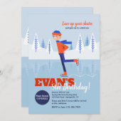 少年のアイススケートへの招待 招待状 (正面/裏面)