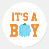 少年のカボチャだ ラウンドシール (正面)