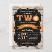 少年のカボチャ2nd誕生日 招待状 (正面)