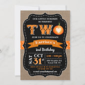 少年のカボチャ2nd誕生日 招待状 (正面)