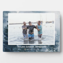 少年のキリスト教バプテスマ記念贈り物ブルー