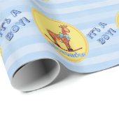 少年のキリンパーソナライズされただ ラッピングペーパー (ロールコーナー)