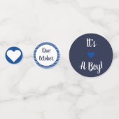 少年のサッカーでカスタマイズ可能な紙吹雪 コンフェッティ (裏面)