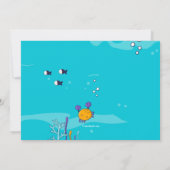 少年のシュノーケリングカード 招待状 (裏面)