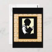 少年のシルエ読ット ポストカード (正面/裏面)