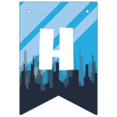 少年のスーパーヒーロー、ブラウンヘアパーティー – バナー (第2の旗)