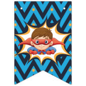 少年のスーパーヒーロー、ブラウンヘアパーティー – バナー (第1の旗)