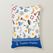少年のセーラー船長航海の アクセントクッション (正面(垂直))