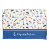 少年のセーラー船長航海の 枕カバー (正面)