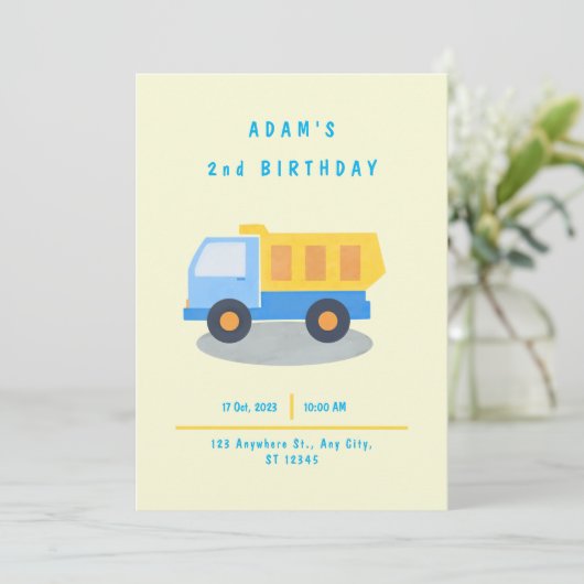 少年のトラックの誕生日 招待状 (スタンド正面)