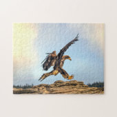 少年のハゲ・イーグルがその着陸技術を練習する。 ジグソーパズル (横)