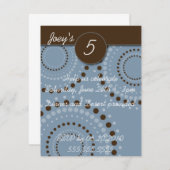 少年のバースデーパーティ招待状 招待状 (正面/裏面)