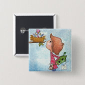 少年のバードハウスギフトホームTweet Home 缶バッジ (正面&裏面)