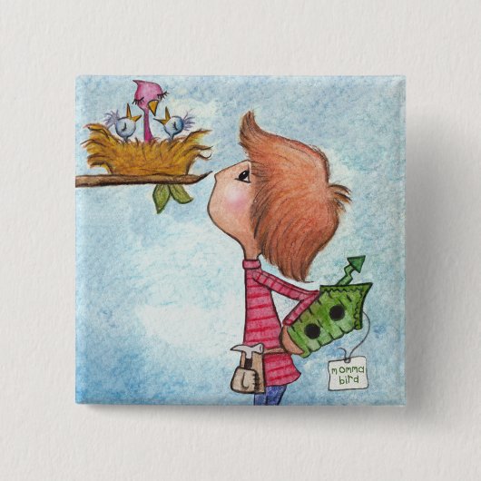 少年のバードハウスギフトホームTweet Home 缶バッジ (正面)