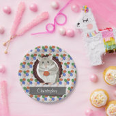 少年のパーソナライズされたハムスターの復活祭 ペーパープレート (パーティー)