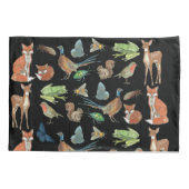 少年のパーソナライズされた部屋の森の生き物 枕カバー (裏面)