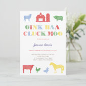 少年のパーティー招待状,ペット動物園のパーティー,ファーム招待状 招待状 (スタンド正面)