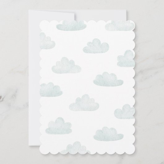 少年のヘリコプター誕生日 | 水彩航空 招待状 (裏面)