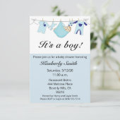 少年のベビーシャワーの招待状です 案内状 (スタンド正面)