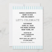 少年のベビーシャワー招待状 招待状 (裏面)