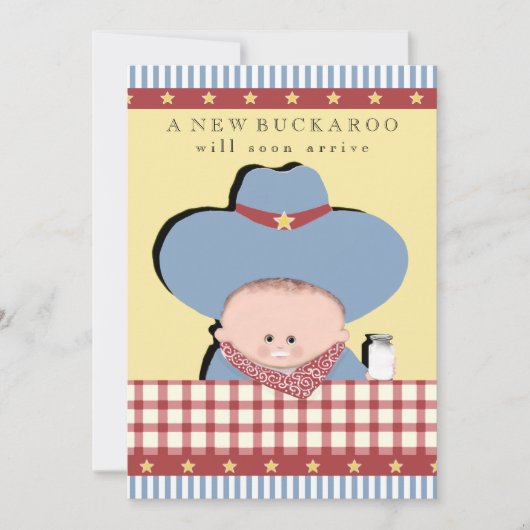 少年のベビーシャワー招待状 招待状 (正面)