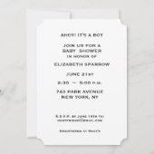 少年のベビーシャワー招待状 招待状 (裏面)