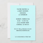 少年のベビーシャワー招待状 招待状 (裏面)