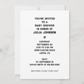 少年のベビーシャワー招待状 招待状 (裏面)