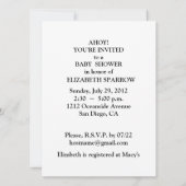 少年のベビーシャワー招待状 招待状 (裏面)