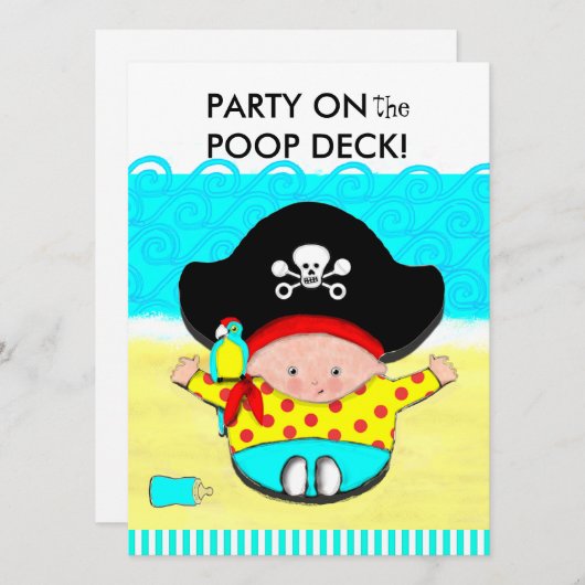 少年のベビーシャワー招待状 招待状 (正面/裏面)