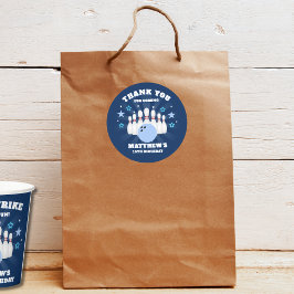 少年のボーリング誕生会ありがとう ラウンドシール