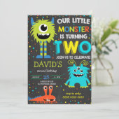 少年のモンスター2ndバースデーリトルモンスターチョーク 招待状 (スタンド正面)