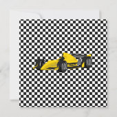 少年のレースカー誕生日パーティーへの招待 招待状 (裏面)